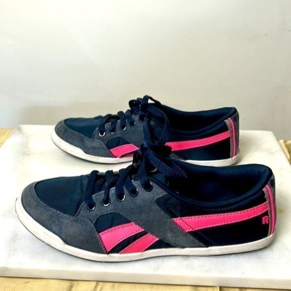 Reebok Classic Royal Transport Two Tone Navy & Pink Sneakers- Size 8